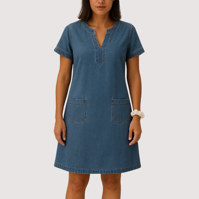 Mila | Vestido Vaquero Con Escote En V