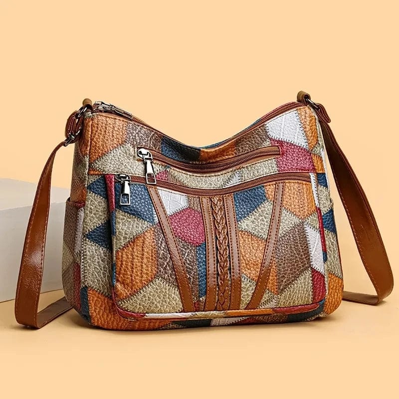Zavelli | Bolso de mano de piel mosaico